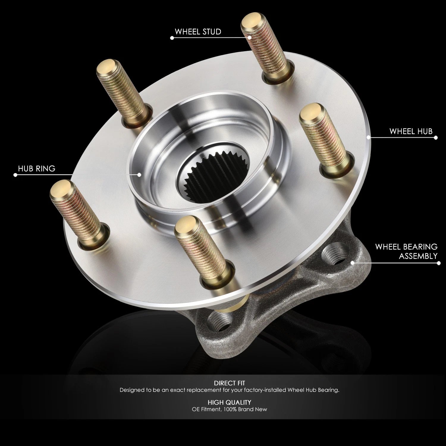 Front Left Right Wheel Hub Bearing Assembly for Mazda 3 CX-3 (2016–2021)