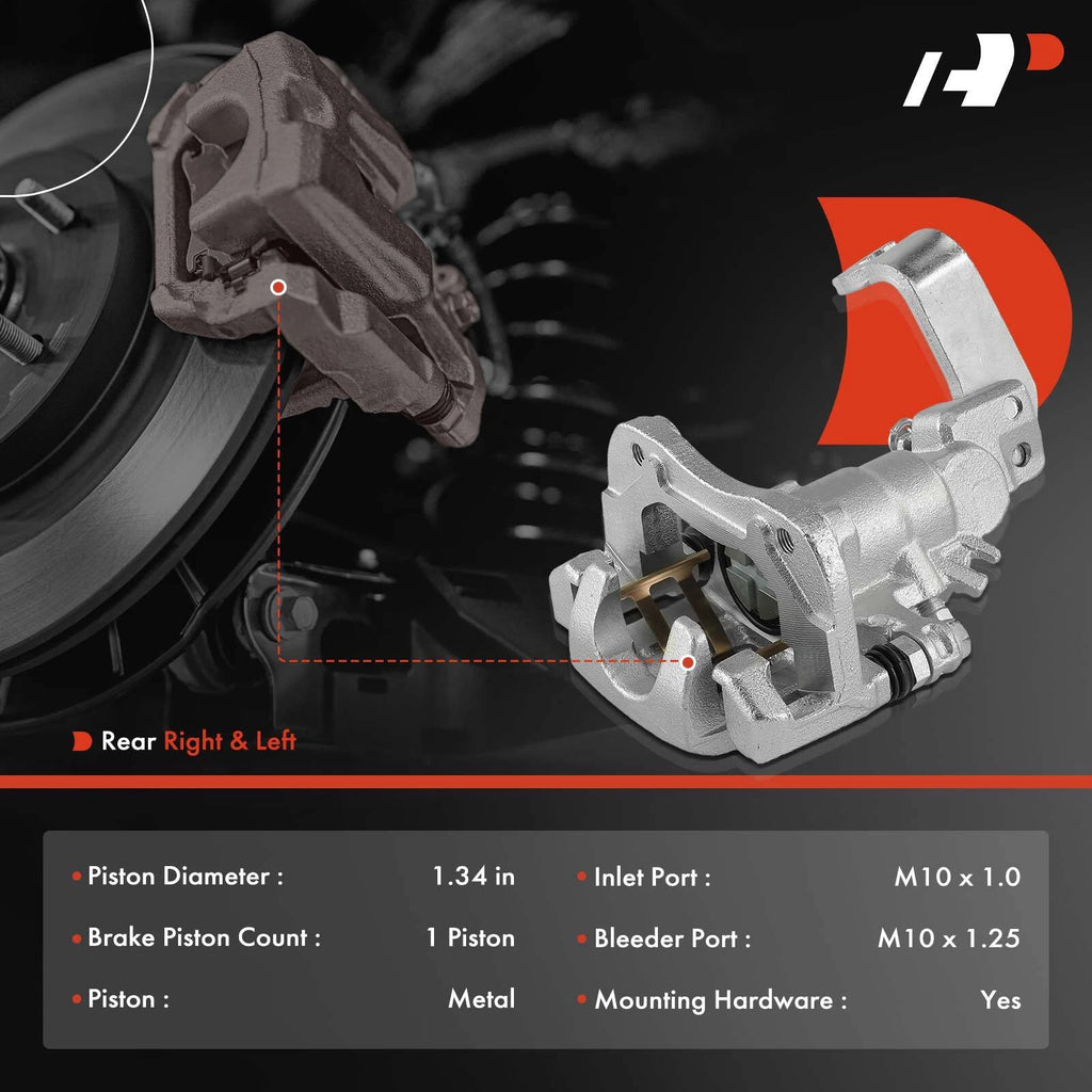 Rear Brake Caliper with Bracket for Acura TSX (2004–2008) Honda Accord (1998–2007)