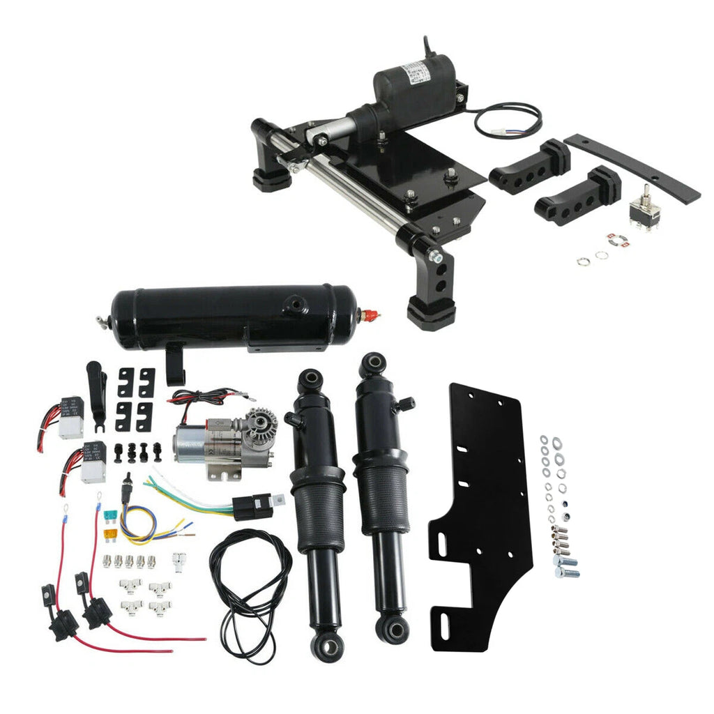 Electric Center Stand & Air Ride Suspension Air Tank for Harley Touring (2009–2016)
