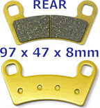 Front Rear Brake Pads for Polaris Ranger 570 Crew SP 570 2022–2026