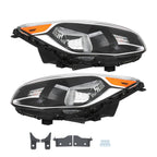 Pair of Black Housing Halogen Headlights for Kia Soul (2014–2019)