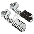 22mm-35mm Chrome Highway Bar Foot Pegs Mount Clamps for Harley Honda GL1800