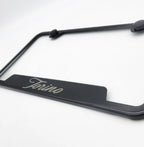 License Plate Frame Black Notched Stainless for Ford Torino (1968–1972)