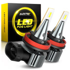 2X LED Fog Light Bulbs for H8 H11 (Error Free, 6000K)