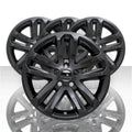 Set of 4 18" 5 Split Spoke Wheel Skins for 2011-2017 Ford Explorer - Gloss Black