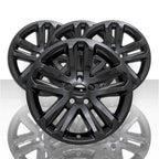 Set of 4 18" 5 Split Spoke Wheel Skins for 2011-2017 Ford Explorer - Gloss Black
