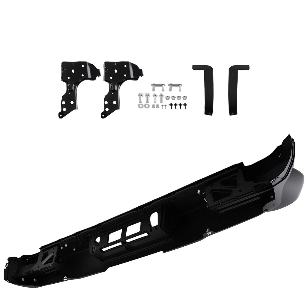 Black Steel Rear Bumper for Chevy Silverado 1500 (2014–2018) 11722504 Bolt-On