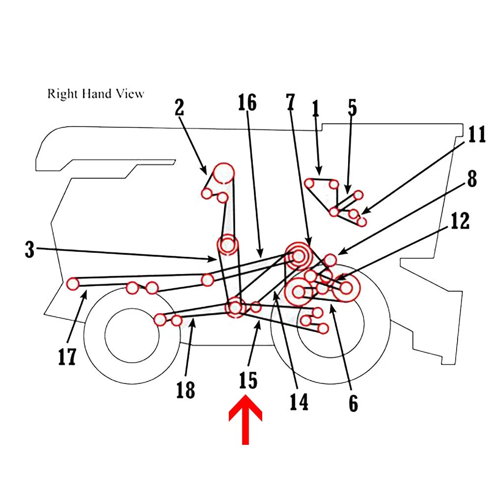 Auger Drive Belt for John Deere Combine (AMH77010, H77010)