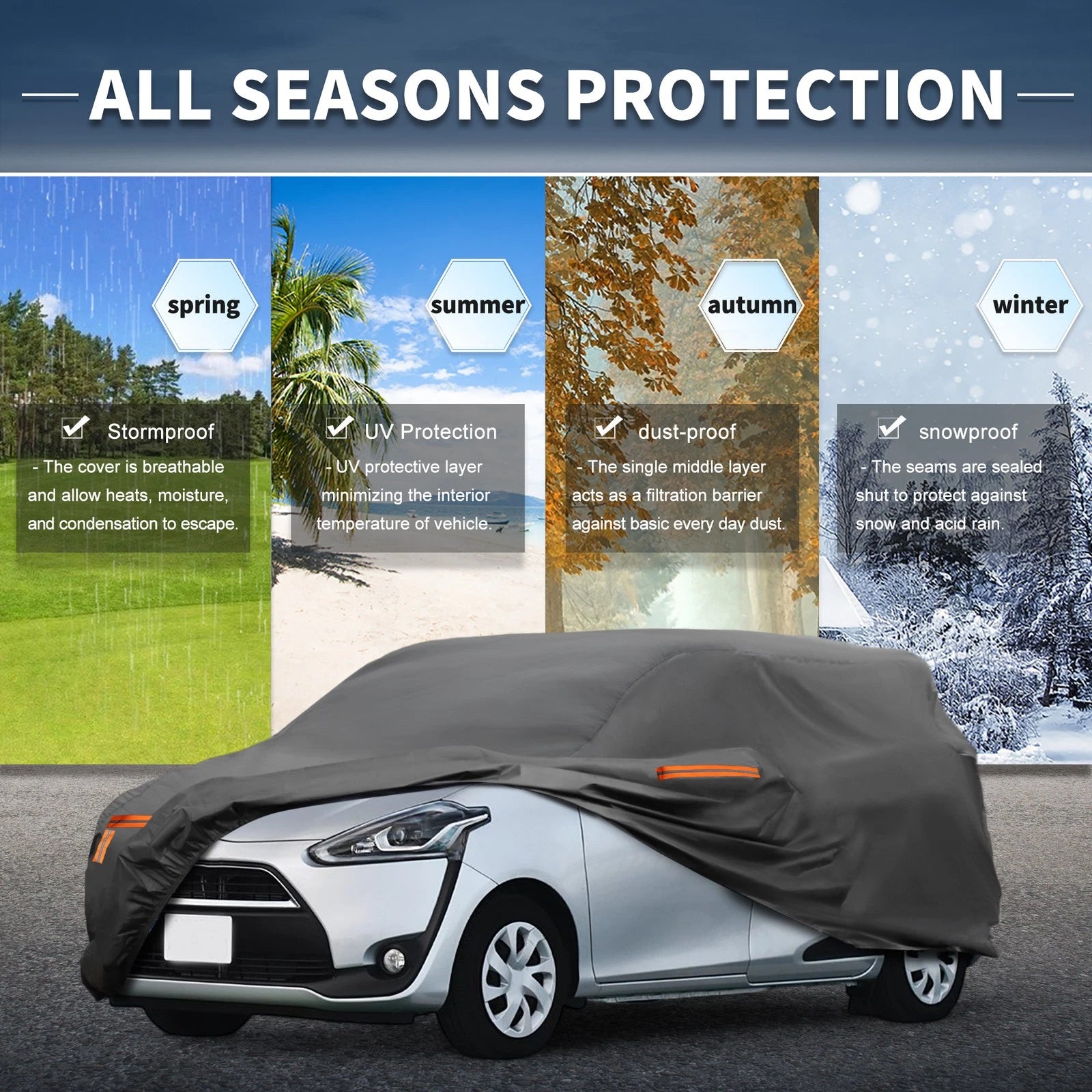 Waterproof Car Cover for Toyota Sienta (2016–2023)