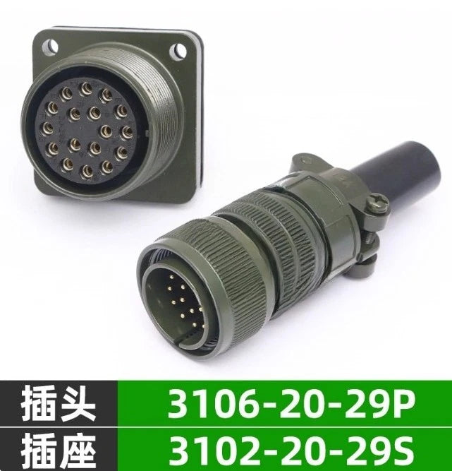 17pin Connector Socket Aviation Plug for MS3106A20-29S MS3102A20-29P