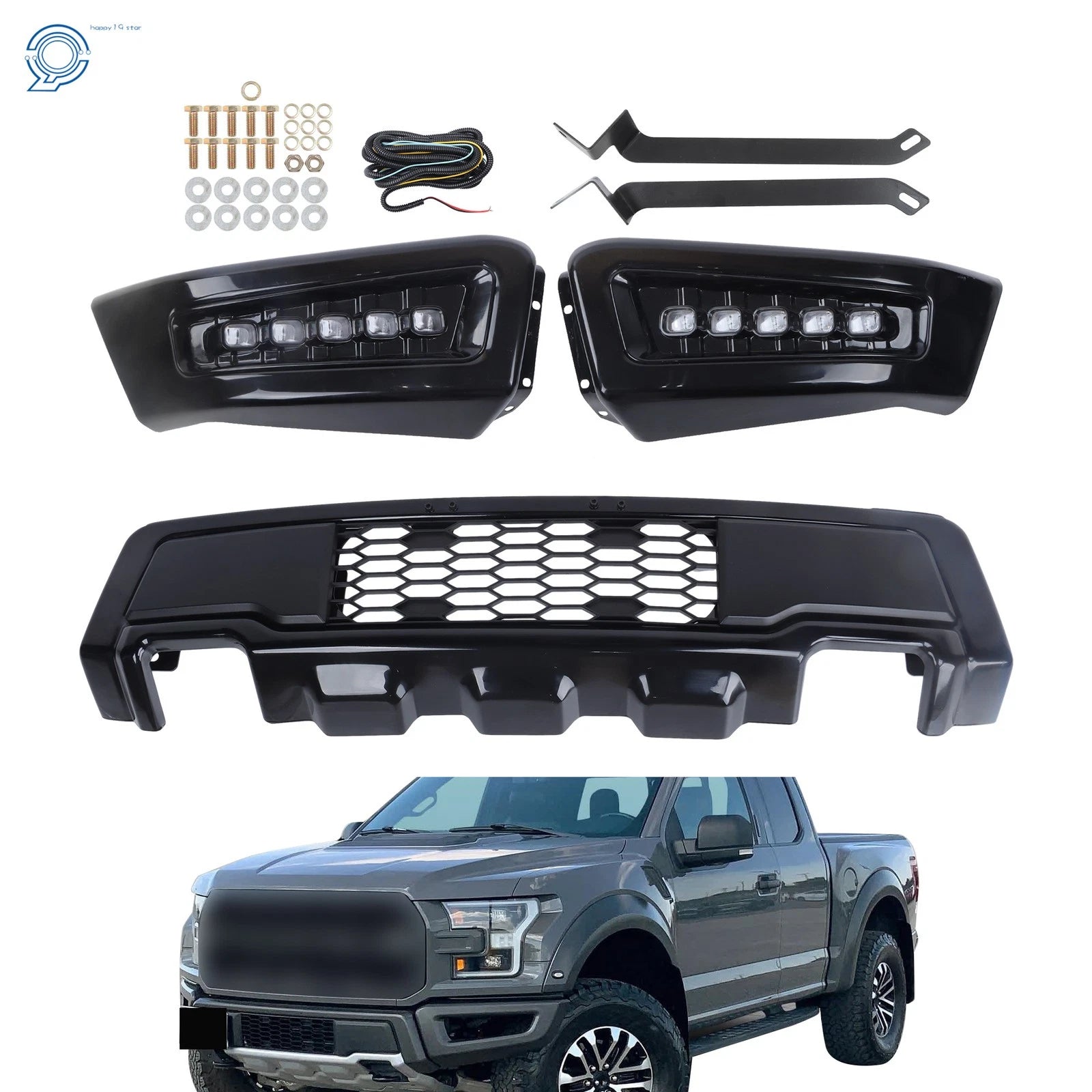 Front Bumper with LED Lights for Ford F-150 Raptor (2018–2020)