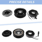 AC Compressor Clutch Kit for Dodge Ram 2500 6.7L (2010–2018) 10S17C 8 Groove