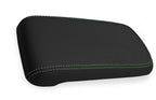 Leather Console Lid Armrest Cover for Chevrolet Colorado (2015–2022) Green Stitch