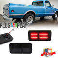 2X Smoked Rear Red LED Side Marker Lights for Chevrolet GMC C/K Trucks (1968–1972)