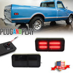 2X Smoked Rear Red LED Side Marker Lights for Chevrolet GMC C/K Trucks (1968–1972)