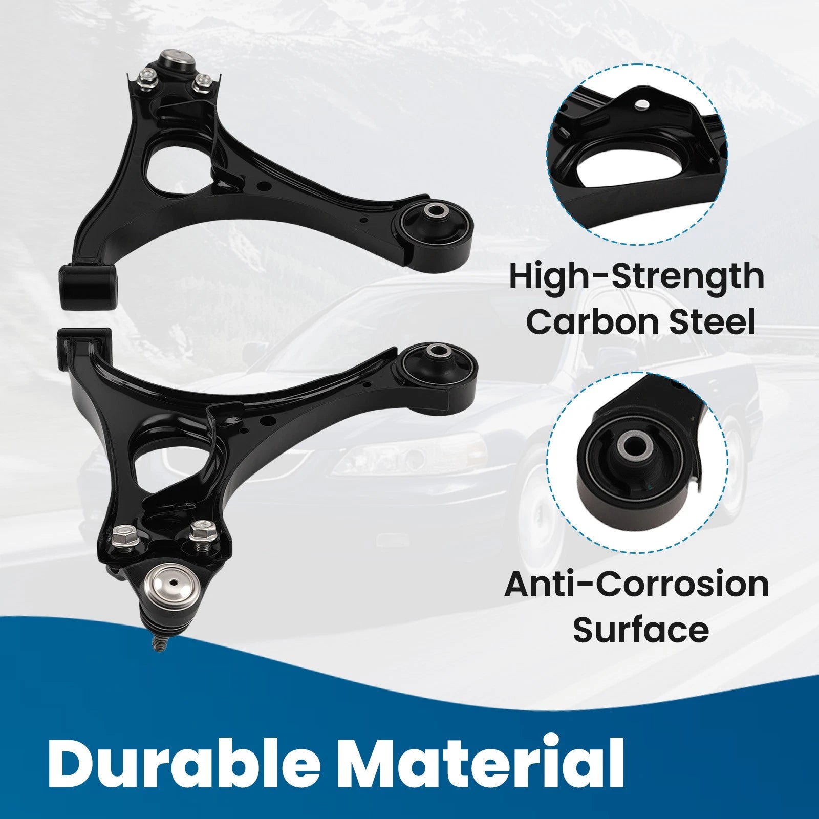 4X Front Lower Control Arms w/Ball Joints for Honda Civic (2006–2011) K500069
