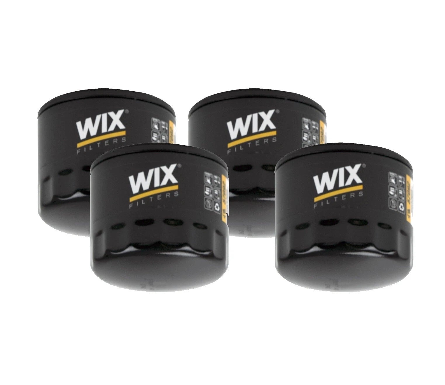 Set of 4 Engine Oil Filters for Chrysler Dodge Mitsubishi (GAS)