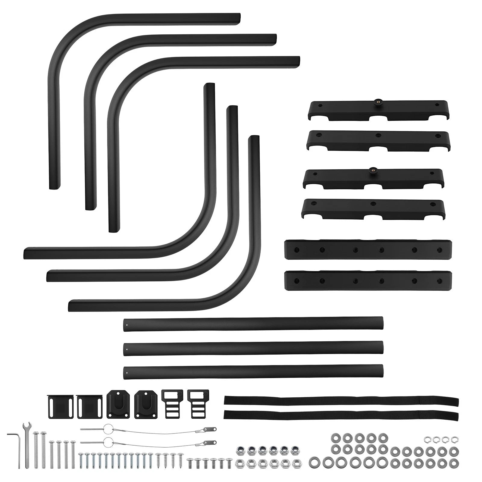 Aluminum Bed Extender for Small Pickup Truck (49-61in, Adjustable, Black)
