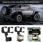 360�� Rotation Rear View Mirror Smartphone Holder for Car