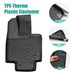Set of 3 Row Floor Mats for Toyota Highlander (2020–2025) TPE Rubber All Weather