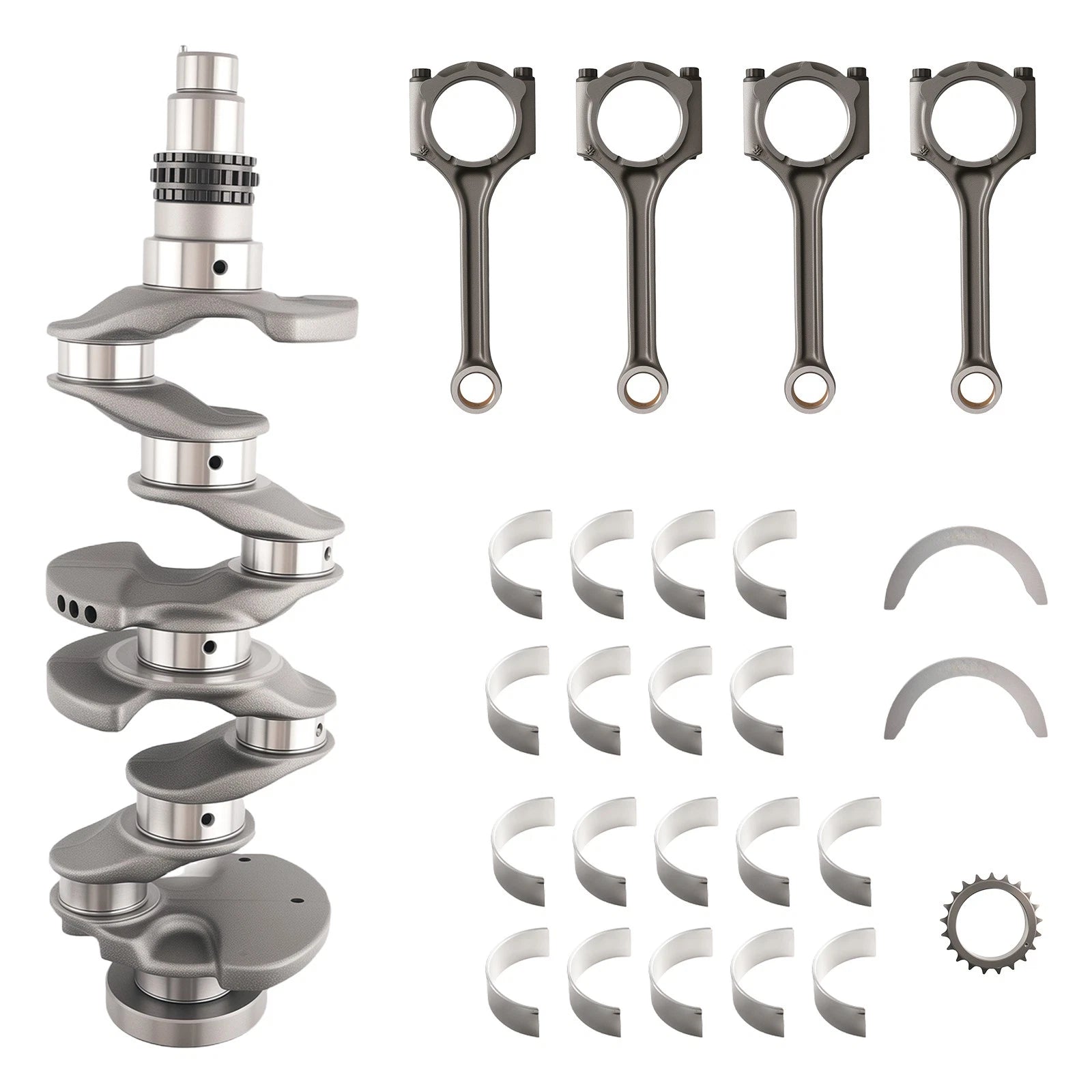 Engine Crankshaft & Rods & Bearings Set for Hyundai Elantra 2012–2016 1.8L
