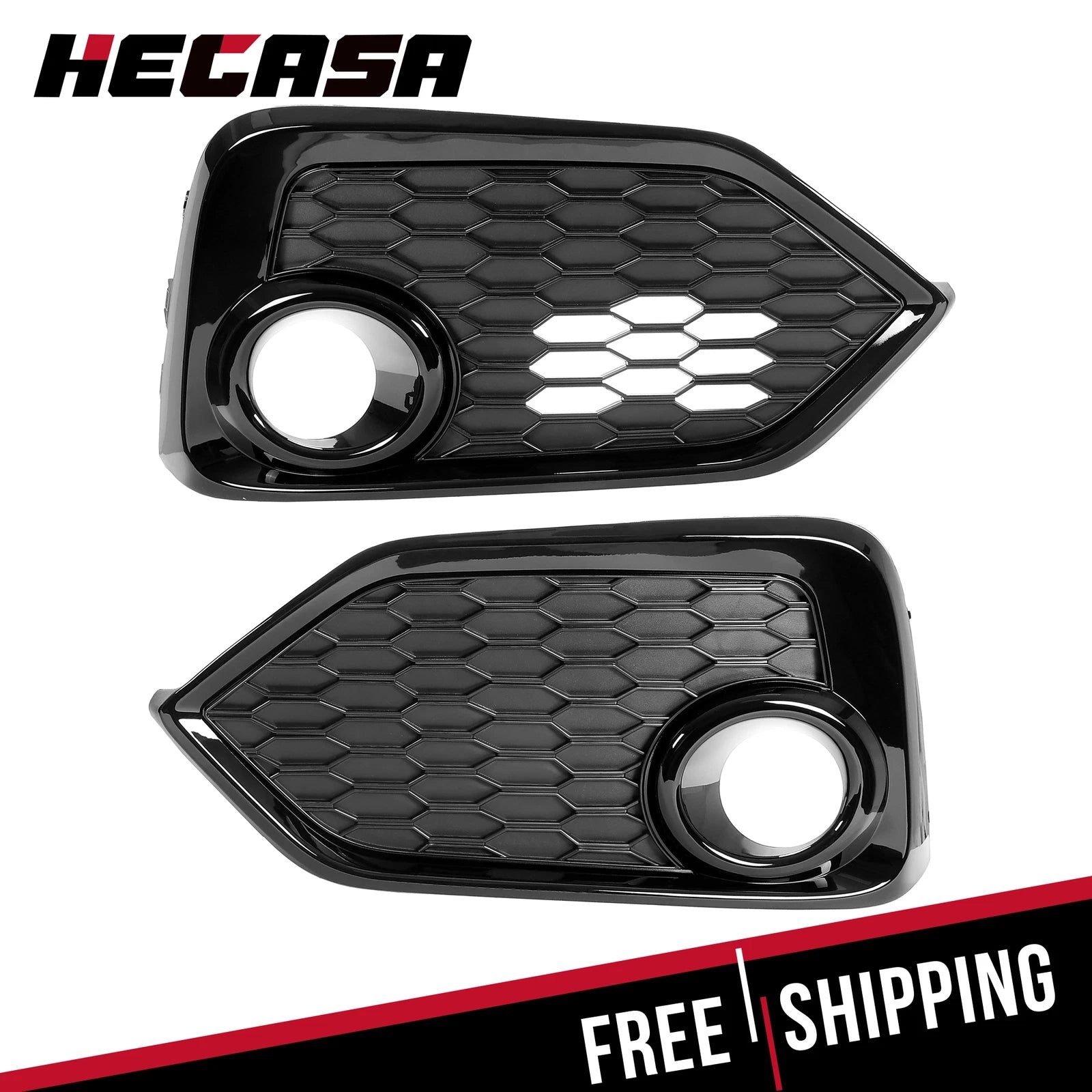 Set of 2 Fog Light Lamp Covers for Honda Civic Hatchback (2017-2019)