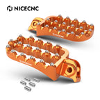 Pair Orange CNC Wide Fat Flat Foot Pegs for KTM 390 Adventure (2020–2024)
