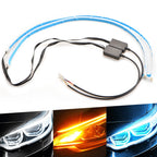 2X 60cm LED DRL Amber Sequential Turn Signal Strip for Make Model