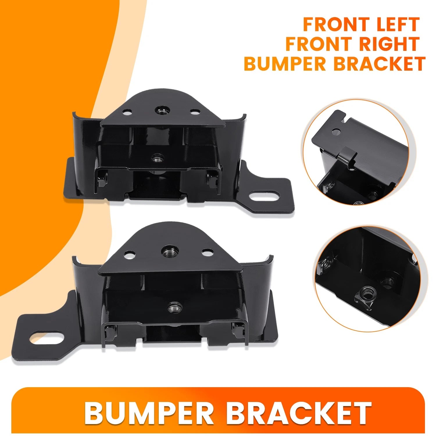 Set of 2 Front Bumper Brackets for Silverado Sierra 1500 (2003–2007)