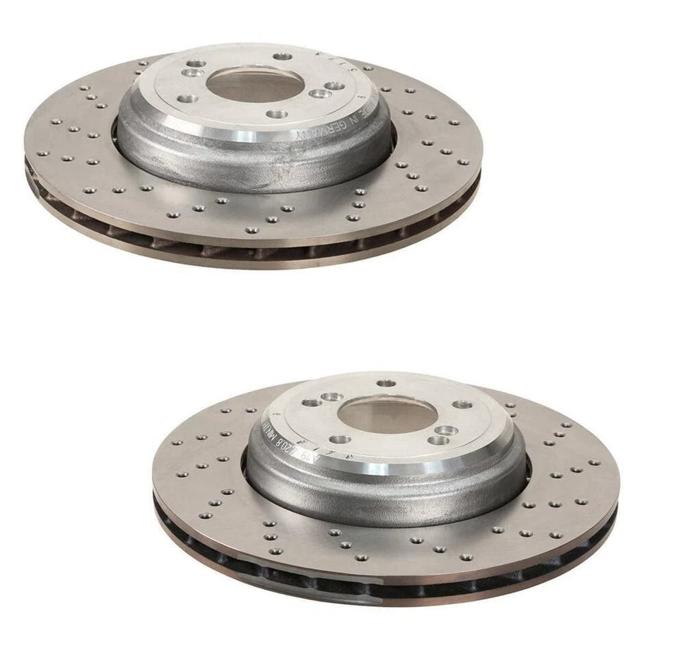 2X Rear Drill 350mm Brake Disc Rotors for BMW E82 E90 E92