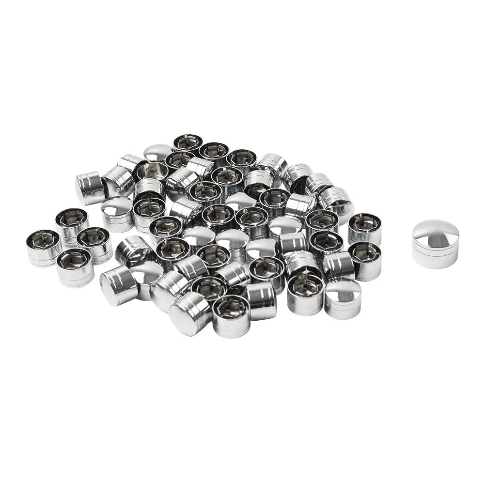 60X Engine Screw Cap Bolt Cover Kit for Harley Touring Road Street Glide (2014–2023) Chrome