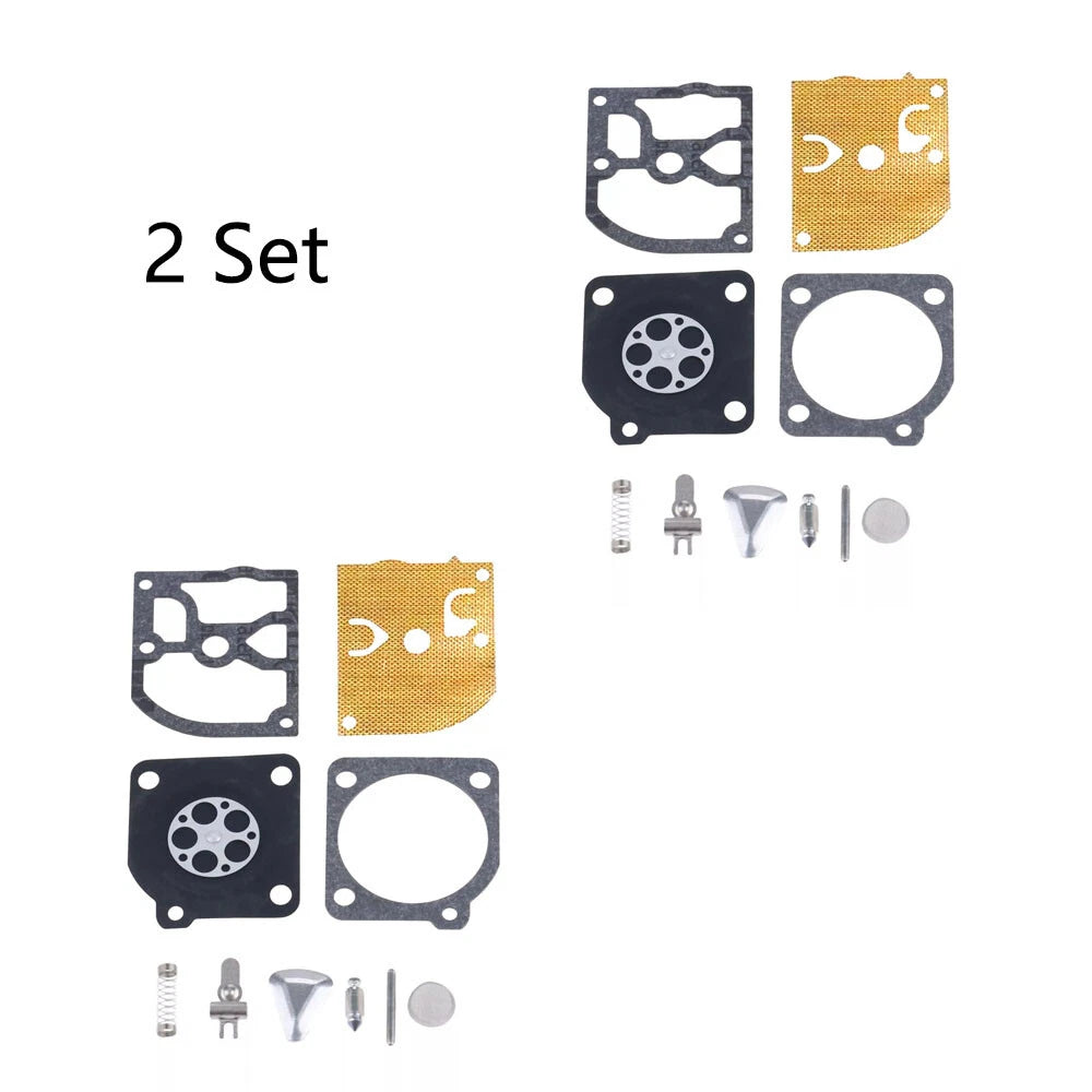 Set of 2 Carburetor Repair Kits for Jonsered 2041 2045 2050 (Zama RB-45)