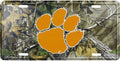 Clemson University Tigers Camo License Plate for Car Truck