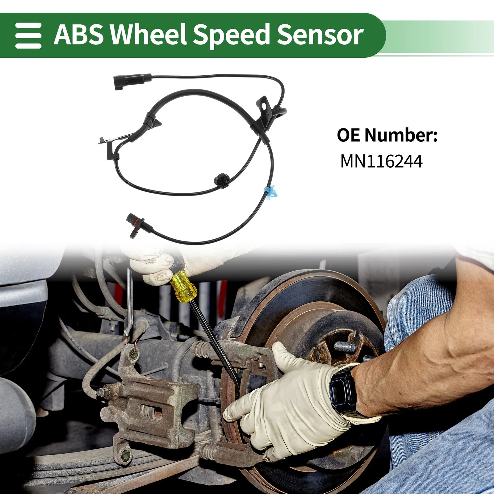 ABS Wheel Speed Sensor MN116244 for Mitsubishi Outlander (2008–2013)