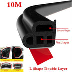 10M Seal Strip Trim for Car Front Rear Door Trunk Hood Protector Rubber