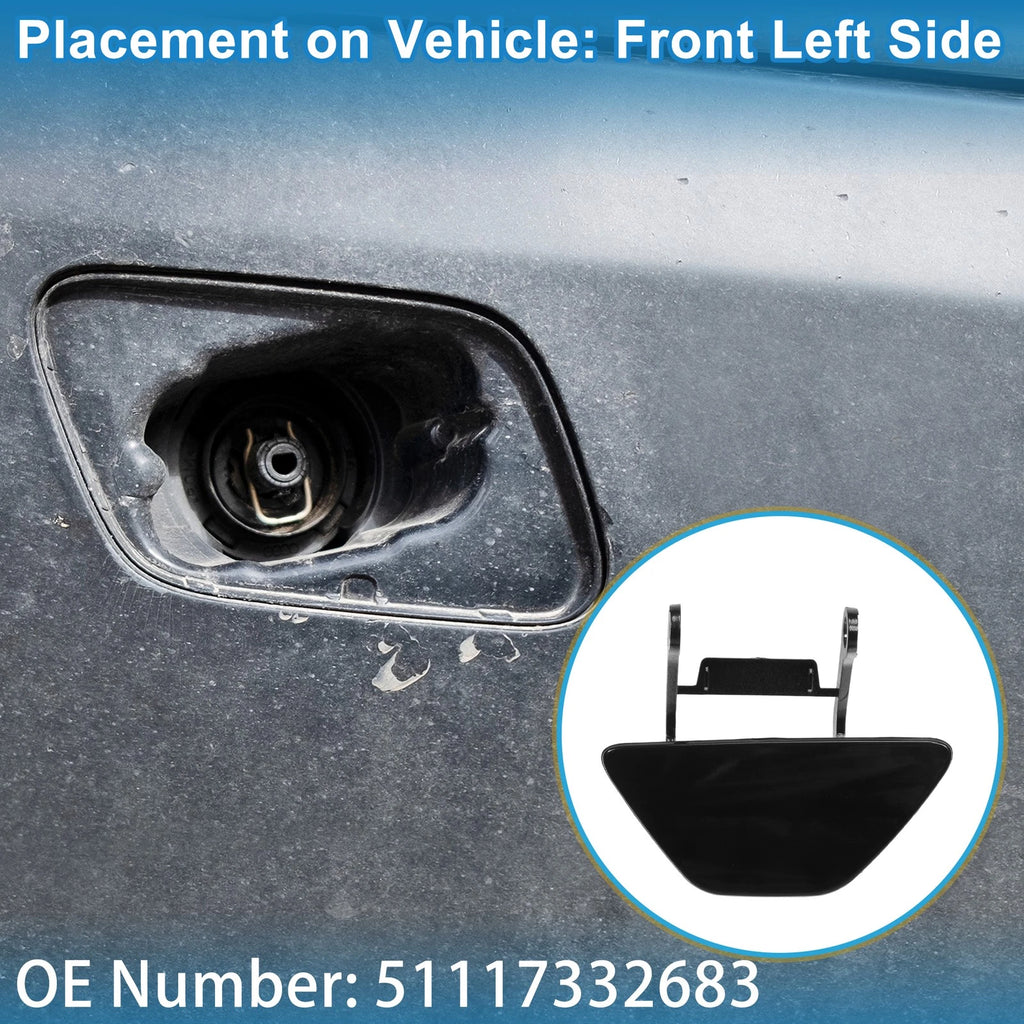 Front Left Washer Nozzle Cover Cap No. 51117332683 for BMW 528i (2014–2016)