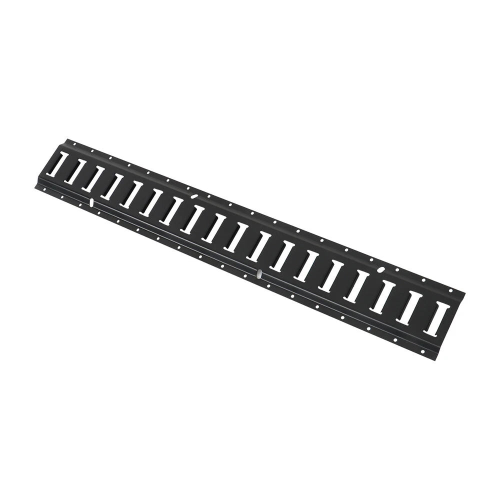 Set of 4 E Track Tie Down Rails for Garages (3') - Powder-Coat Black