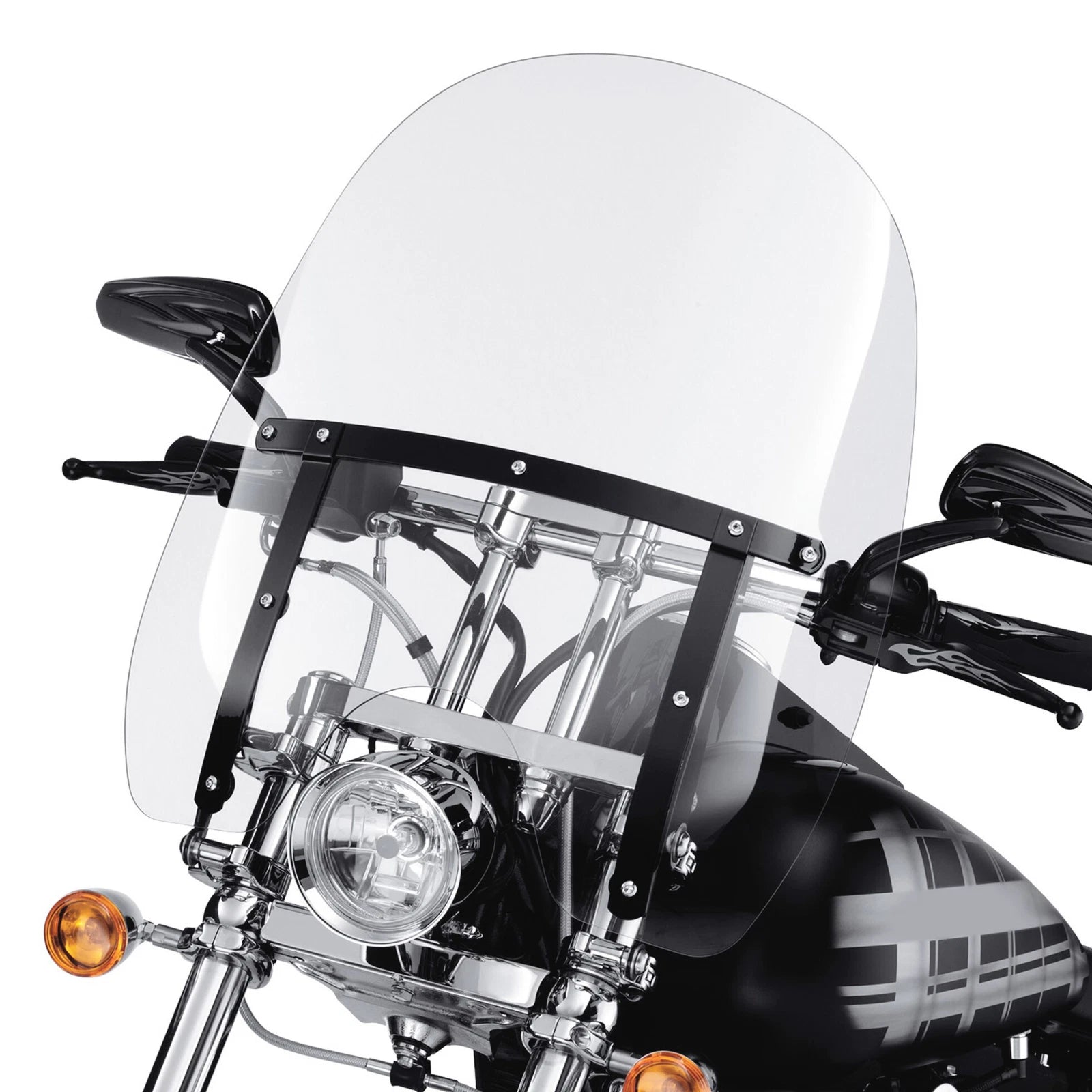 Windshield Screen Mount Bracket Kit for Harley Softail Slim Fat Boy (2000–2017)