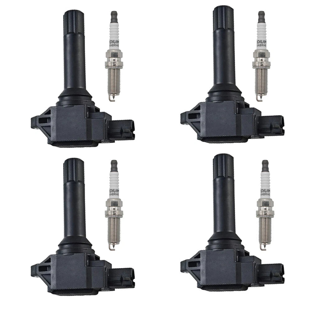 4X Ignition Coils + 4X Iridium Spark Plugs for Subaru WRX Outback FR-S (2015–2020)