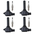 4X Ignition Coils + 4X Iridium Spark Plugs for Subaru WRX Outback FR-S (2015–2020)