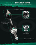 CV Axle Assembly Front Left for Dodge Neon (2003–2005)