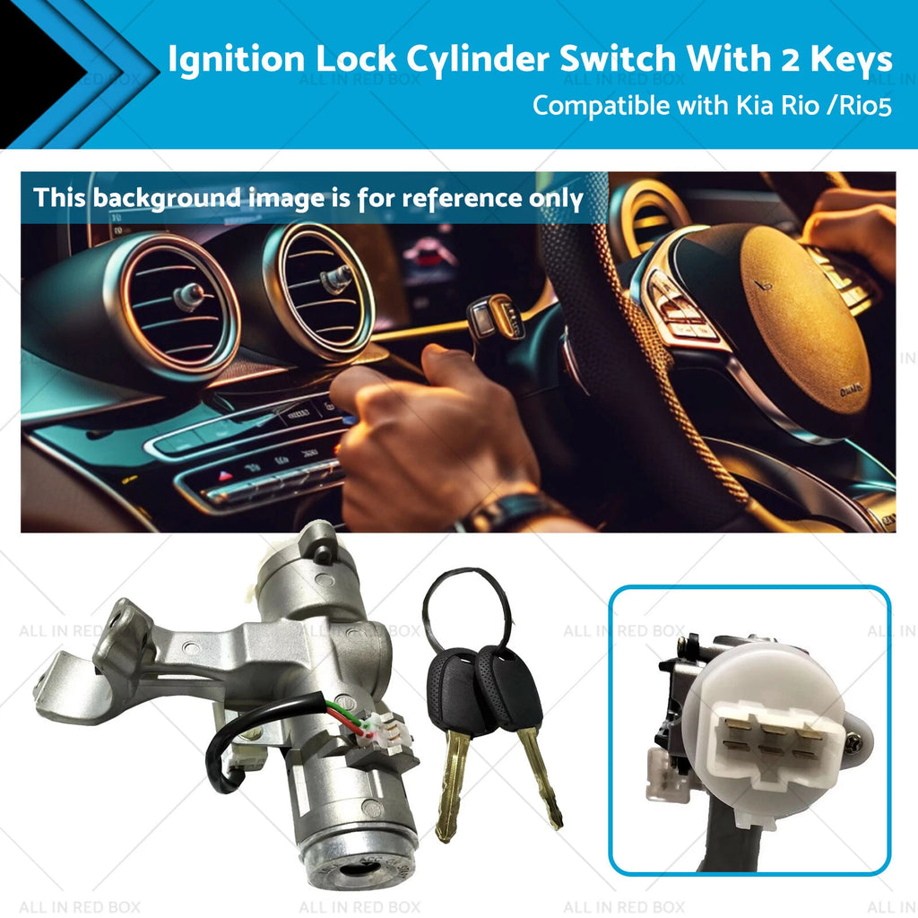 Ignition Lock Cylinder Switch w/ 2 Keys for Kia Rio (2006–2009)