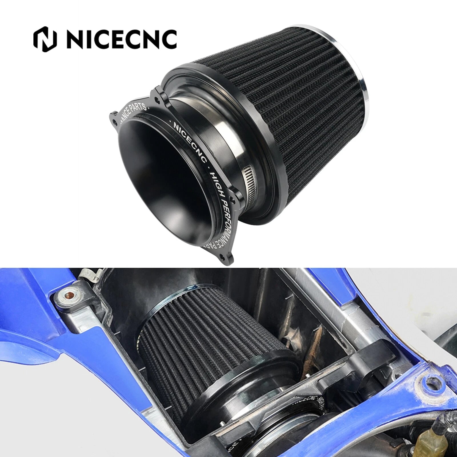 Air Filter Intake Kit w/ Holder Adapter for Yamaha YFZ450R (2009–2025)