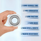 10 Pcs MF84ZZ Double Metal Shield Flanged Ball Bearings for Various Models