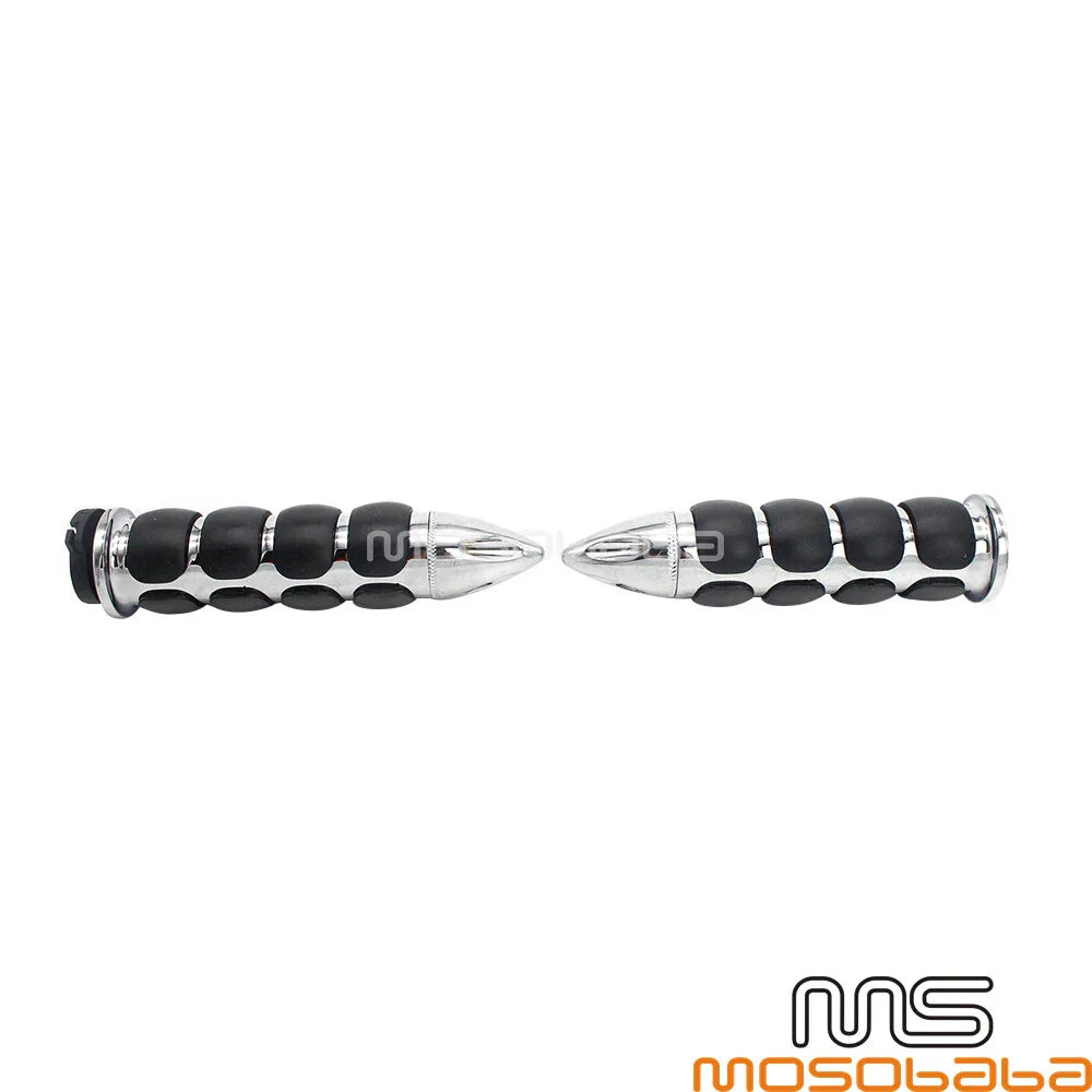 Chrome Spike Throttle Control Hand Grips 1'' for Honda VTX1300 (2003-2009)