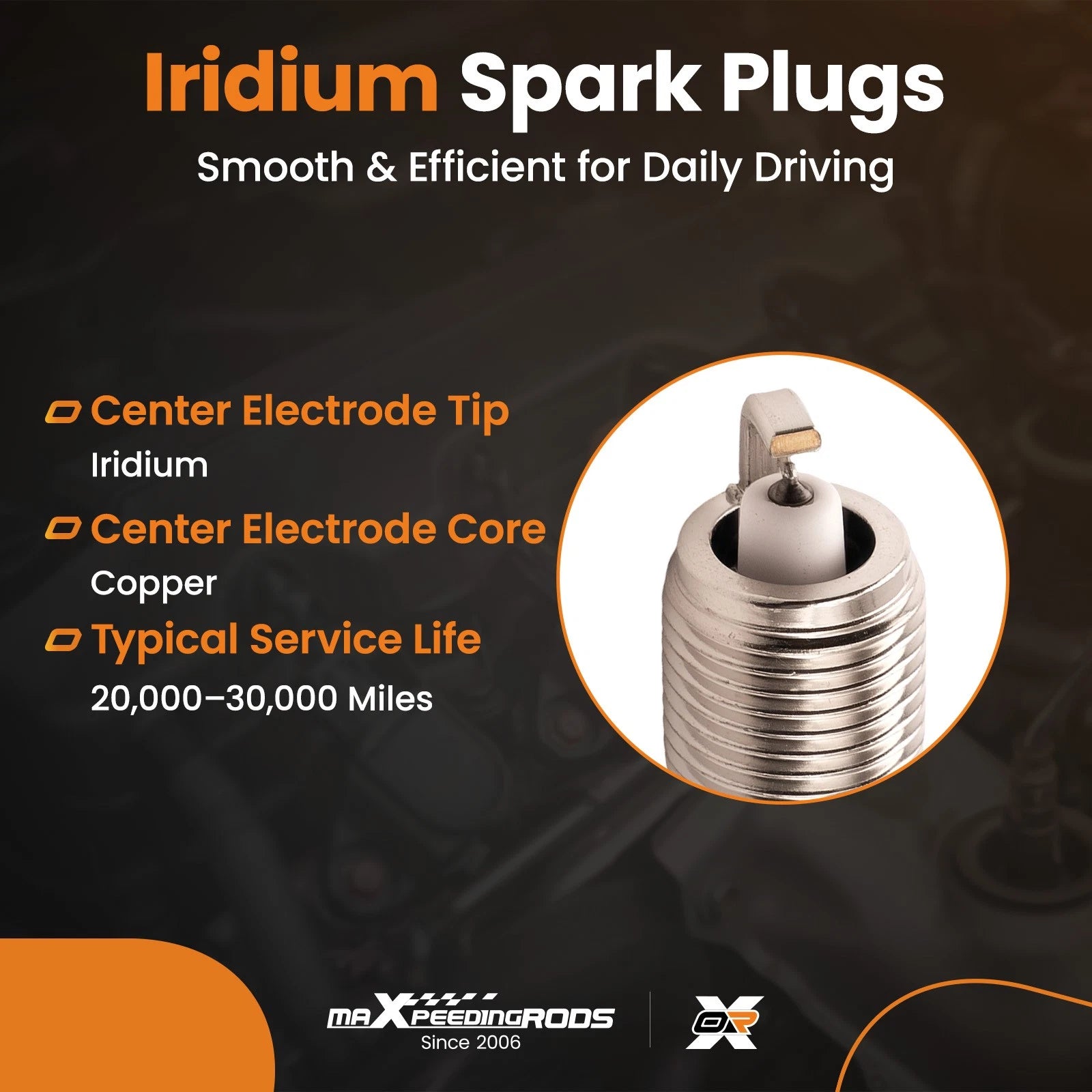 Iridium Spark Plugs for Chevy Corvette 5.7L 6.0L (1997–2004)