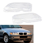 2X Transparent Headlight Lens Cover for BMW 3 Series E46 (2002–2005)