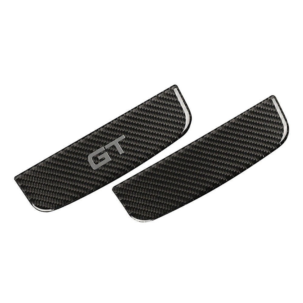 Carbon Fiber Interior Storage Box Trim Cover for Ford Mustang (2015–2019)