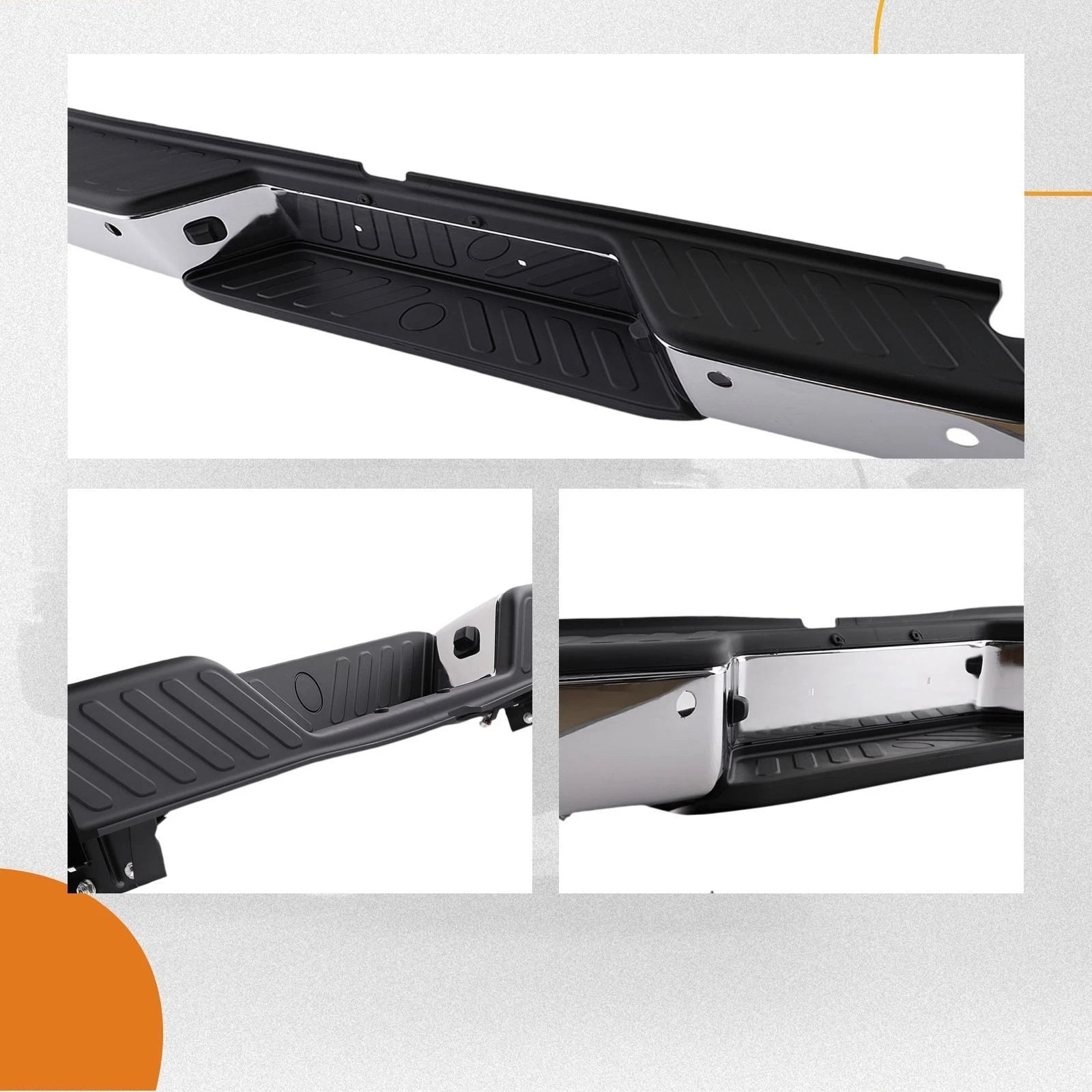 Chrome Steel Rear Bumper for Nissan Frontier (2005–2021) 850109BF0B
