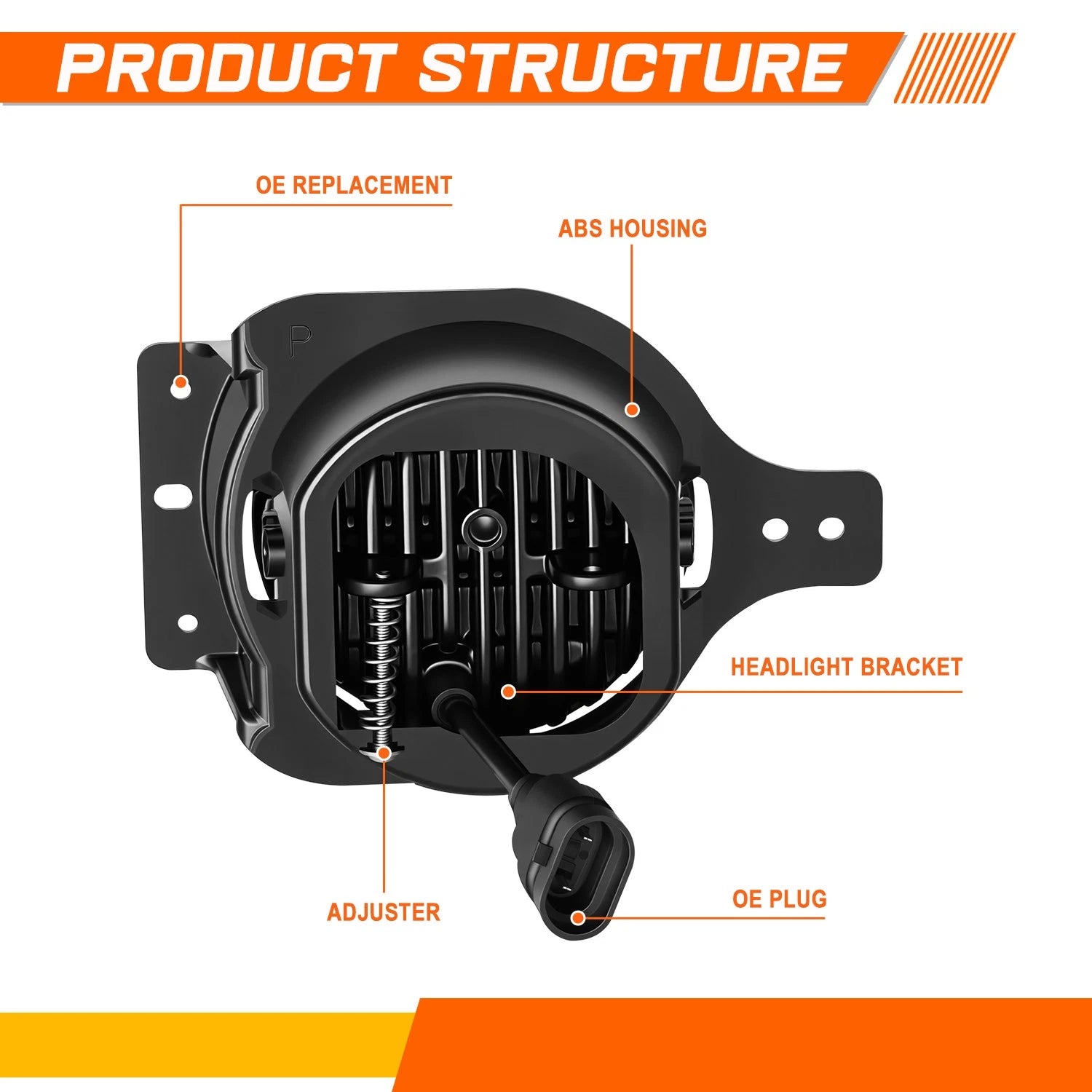 Tow Hook License Plate Mounting Bracket for VW Golf (2018–2021)